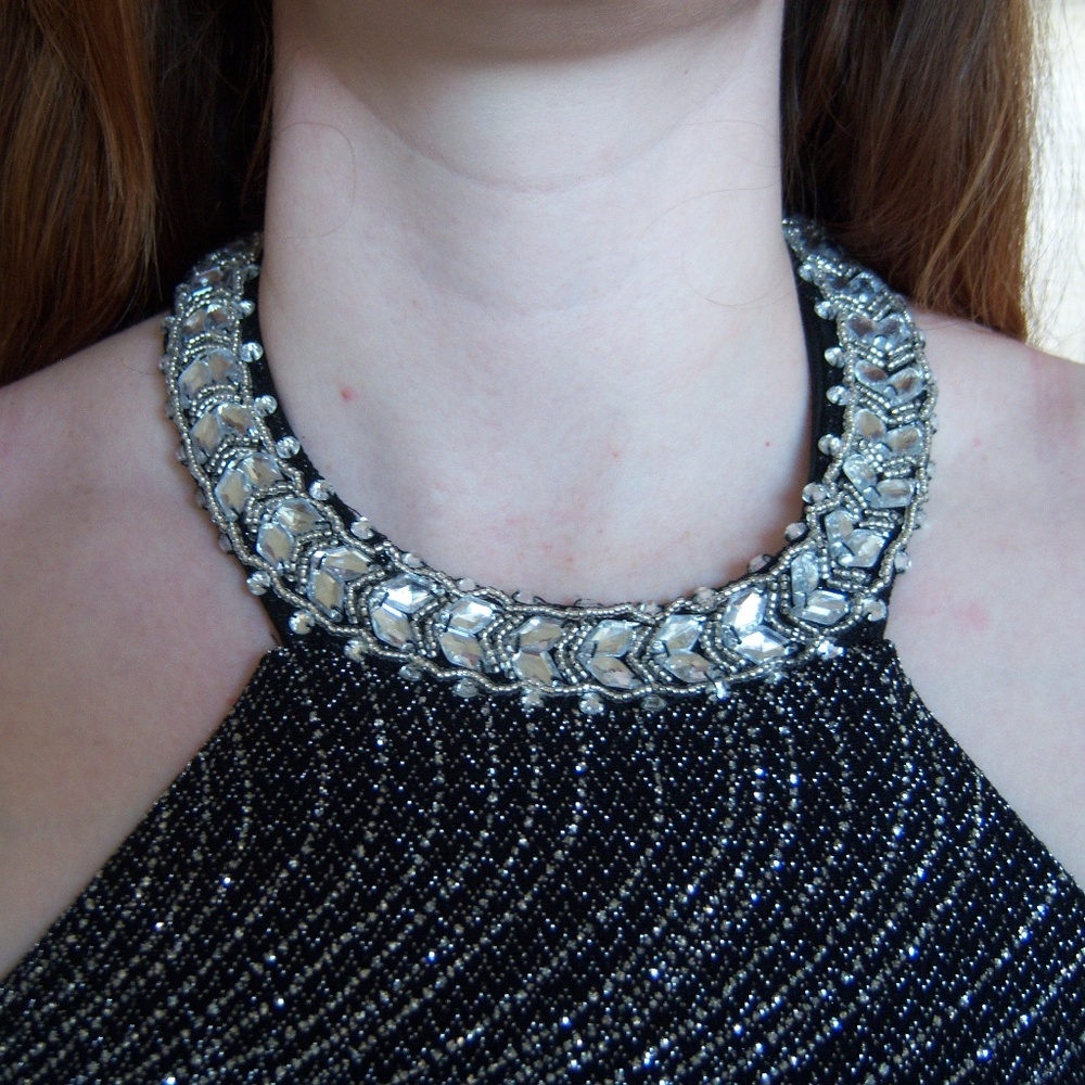 Formal dress silver and black